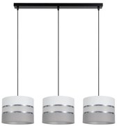 Luster na lanku CORAL 3xE27/60W/230V biela/šedá