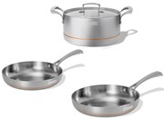 Elmich Súprava päťvrstvového nerezového riadu Penta Copper 3 ks