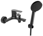 Vaňová batéria SAT Mood s vaňovým setom 150 mm čierna matná SATBSMOOD222CSET1
