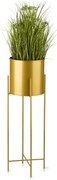 KOVOVÝ KVETINÁČ SO STOJANOM GOLDEN 75X21 CM ZLATÁ