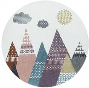 Detský koberec Lucky kopce viacfarebný kruh