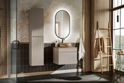 Koupelnová sestava Iconic s umyvadlem, skříňkami a zrcadlem 60 cm kašmírová/dub coast evoke
