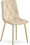 Krémová zamatová stolička LIBRA BUTTER CREAM