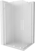 Mexen Velar Duo posuvná sprchová kabína 100 x 90 cm, mráz, biela - 871-100-090-32-20