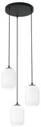 Luster na lanku VERDI 3xE27/15W/230V pr. 30 cm čierna/biela