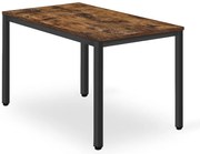 Stôl TESSA 120cm x 60cm - rustikálny / čierne nohy