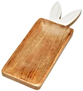 Dekoratívna tácka z mangového dreva BUNNY EARS 36x12 cm