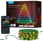 Govee - LED RGBICW Vonkajšia vianočná reťaz 2700-6500K 20m Wi-Fi Matter IP66
