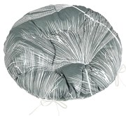 Bellatex Sedák Adela prešívaný okrúhly Páperie sivá, 40 x 40 cm