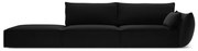 Čierna zamatová pohovka pravý roh 264 cm Vanda – Mazzini Sofas
