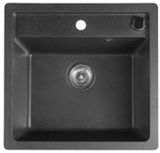 Sapho - Kuchynský drez 53x50 cm granit/čierny