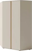 Rohová šatníková skriňa Lucky, béžová/olejovaný dub%