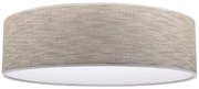 Stropné svietidlo Stone, 1x béžové textilné tienidlo/biele PVC tienidlo, (biele plexisklo), (fi 50cm)