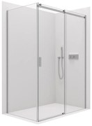 Cerano Santoro, sprchovací kút s posuvnými dverami 100(dvere) x 80(stena) x 195 cm, 6mm číre sklo, chrómový profil, CER-CER-425050