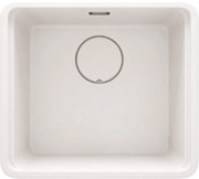 Deante Momi, 1-komorový granitový drez 500x450x230 mm s úsporným sifónom, biela matná, DEA-ZKM_A10A
