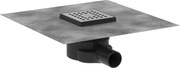Hansgrohe RainDrain Point, úplná sada podlahového vpustu 100x100, kartáčovaná nerezová oceľ, HAN-56246800