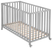 Sivá skladacia postieľka na kolieskach 60x120 cm Fold up – Roba