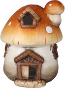 Muchotrávkový oranžový domček s LED 13 cm
