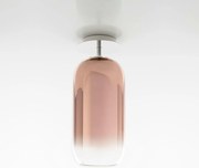 Artemide Gople stropné svietidlo, meď, designové fúkané sklo, E27, 20W