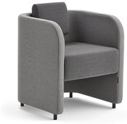 Kreslo COMFY, na nožičkách, vlnená tkanina, svetlošedá/tmavošedá