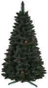 Umelý 3D vianočný stromček BOROVICA smaragdová 180cm so šiškami