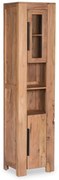 furniture-nabytek.cz - Masívna kúpeľňová skrinka Auckland z akáciového dreva, lakovaná, hnedá – 45×35×185 cm