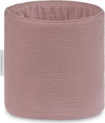 Mušelínový úložný košík tmavo ružová