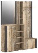 Předsíňová stěna Barry 150 cm dub Matera světlý/antracit