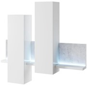 Vitrína závesné Bota 04 Biely/betón Colorado