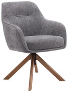 Sivé čalúnené jedálenské kreslá v súprave 2 ks Avola – Unique Furniture