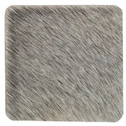 Kožený štvorcový podtáček šedý (bos taurus taurus) - 9*9*0,3cm