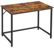 Písací stôl SOLEA hnedý/čierny