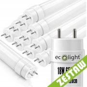 10x LED trubice 120cm 18W 6500K 1800lm T8 G13 - studená biela