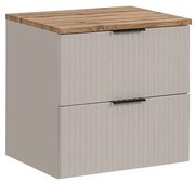 CMD Skrinka do kúpeľne ADEL CASHMERE 82-60-B-2S A, cashmere/dub wotan