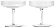 Ferm Living Poháre na šampanské Ripple 150 ml – sada 2 ks