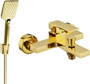 Mexen Uno R62 vaňová batéria so sprchovacím setom, zlatá - 7143R62-50