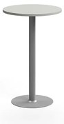Barový stôl VERTICUS, Ø700x1100 mm, svetlošedá/strieborná