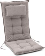 Podložka na stoličku s vysokým operadlom, svetlosivá