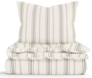 Bavlnené obliečky Natural - Prúžky zelené