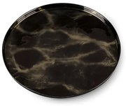 Dekoračný tanier ADA 03 čierny / zlatý