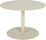 Krémový oceľový okrúhly konferenčný stolík ø 60 cm Snow – Zuiver