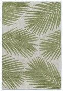 Šnúrkový koberec Bahama 3D listy, zelený
