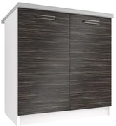 Kuchynská skrinka Belini spodná 80 cm eben kráľovský s pracovnou doskou TOR SD80/0/WT/HK/0/F