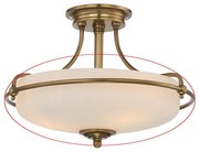 Quoizel - Náhradné sklo k prisadenému lustru GRIFFIN