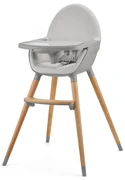 Kinderkraft - Detská jedálenská stolička FINI2 buk/šedá AG0713