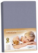Bellatex Jersey prestieradlo s elastanom tmavosivá, 140 x 200 cm