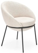 Stolička K482 tkanina/kov béž 61x59x78