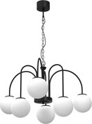 Luster na reťazi CAMBRIDGE 6xE14/60W/230V čierna