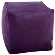 Sedací vak taburetka kocka malá fialová semišová TiaHome