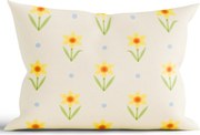 Bavlnená obliečka na vankúš Renforcé 40 × 60 cm - Narcis bieložlté